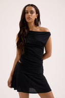 Juicy Couture Black Diamante Roll Down Skirt