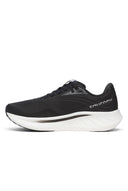Saucony Ride 18 Men's Running Shoes - Black/White (Wide)