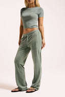 Juicy Couture Chinois Green Velour Diamanté Tracksuit Bottom