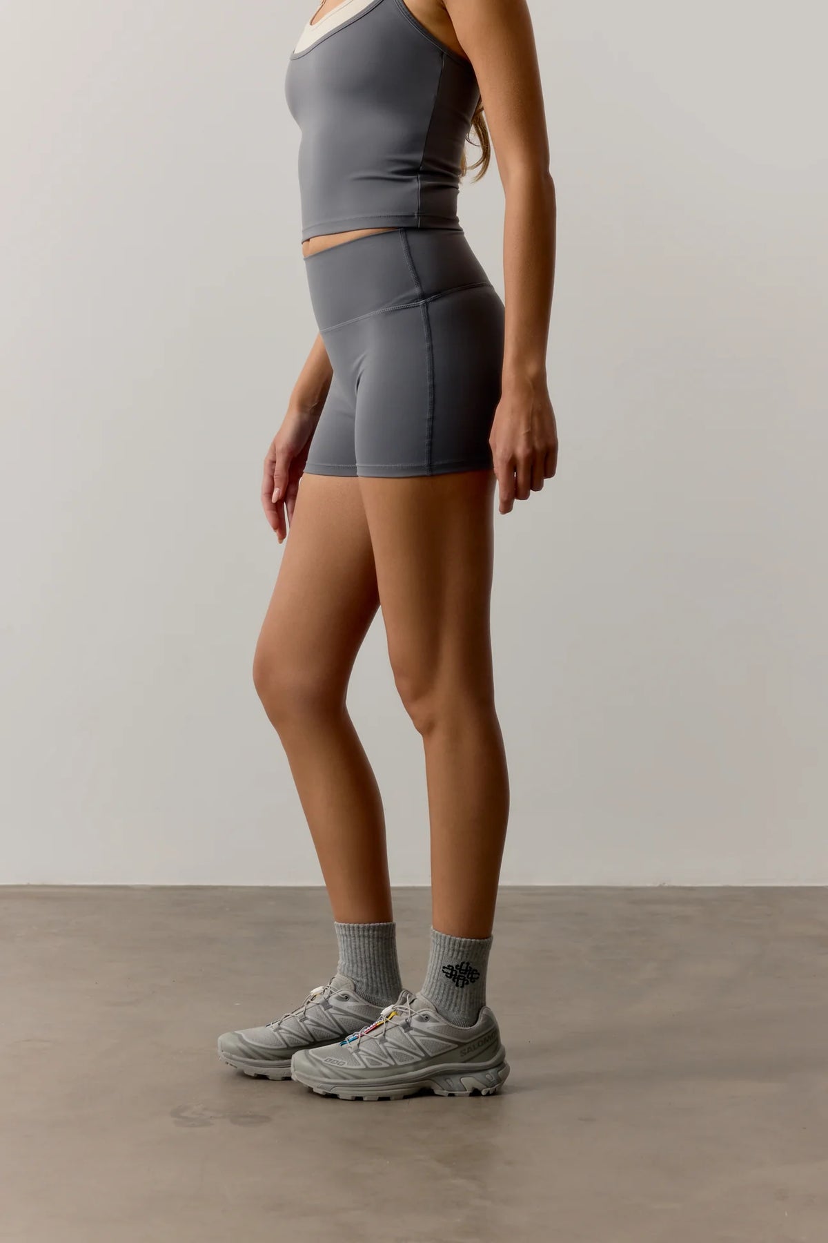 Sculpting Stretch Mini Shorts - Graphite