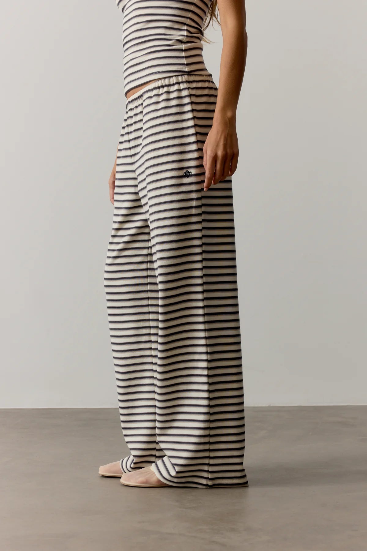 Stripe Brushed Cotton Trousers