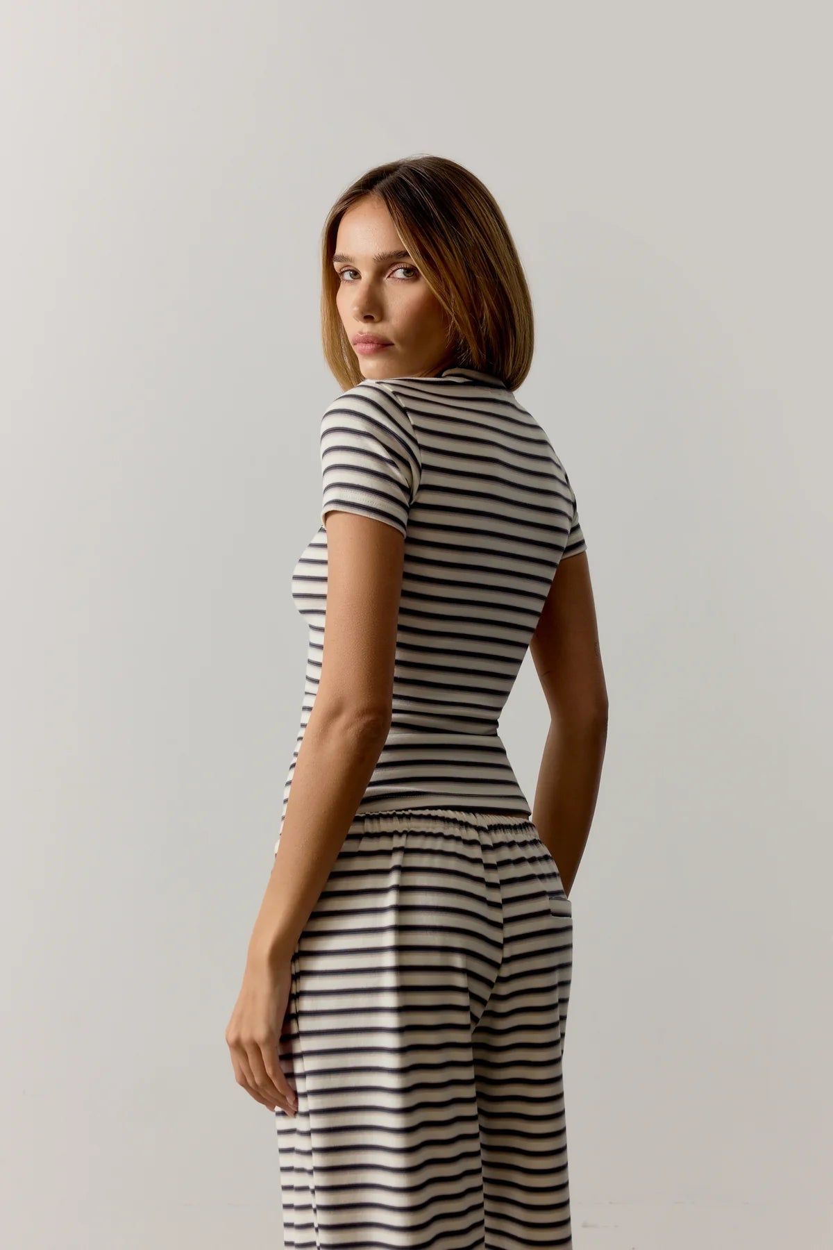 Stripe Brushed Cotton Baby Tee