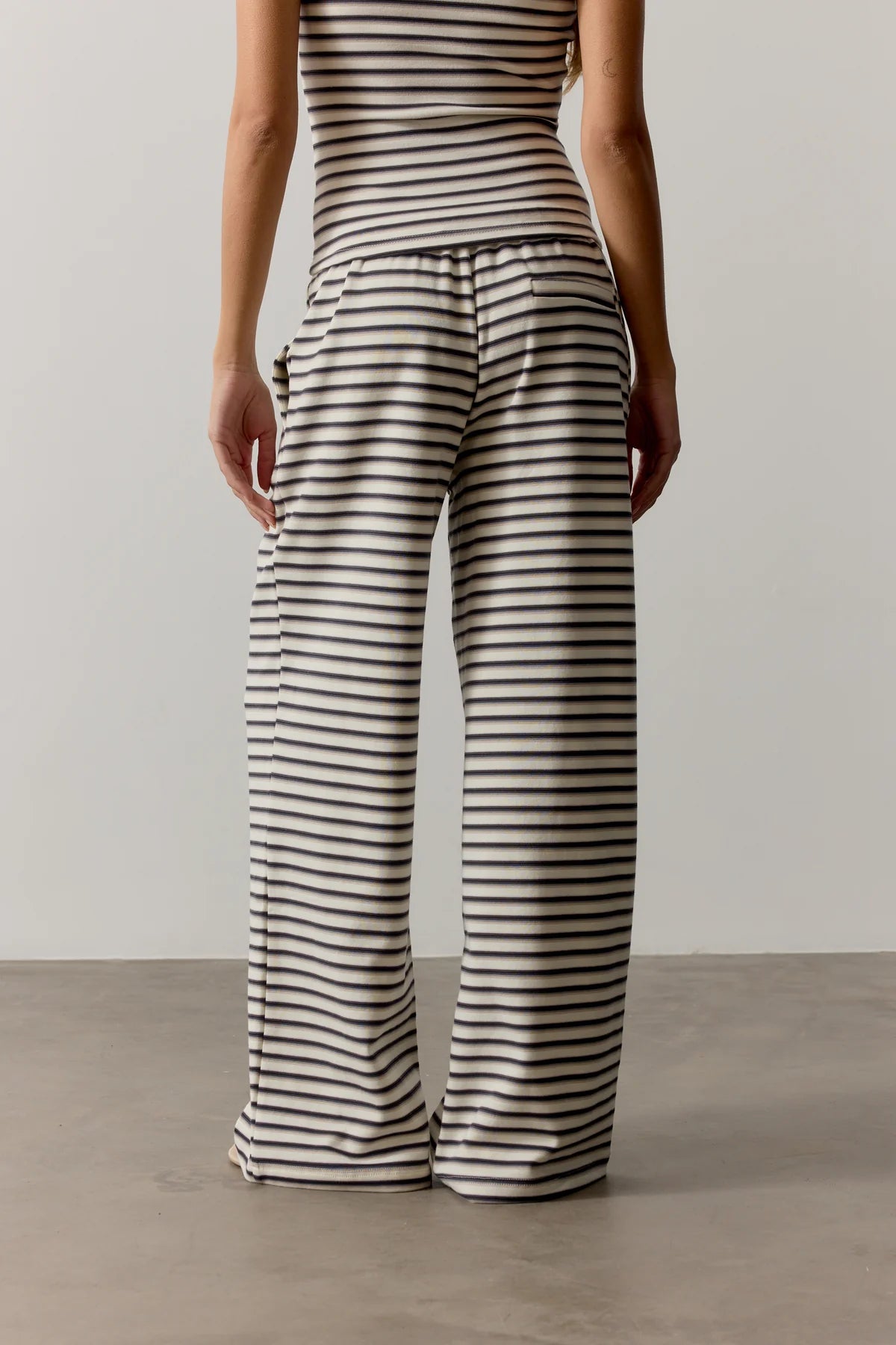 Stripe Brushed Cotton Trousers