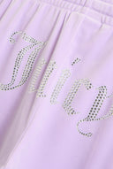 Juicy Couture Pastel Lilac Velour Diamanté Tracksuit Bottom