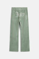 Juicy Couture Chinois Green Velour Diamanté Tracksuit Bottom