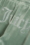 Juicy Couture Chinois Green Velour Diamanté Tracksuit Bottom