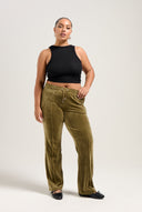 Juicy Couture Dark Olive Velour Diamanté Tracksuit Bottom
