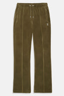 Juicy Couture Dark Olive Velour Diamanté Tracksuit Bottom