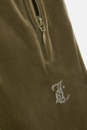 Juicy Couture Dark Olive Velour Diamanté Tracksuit Bottom