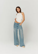 House of Sunny Crystallised Wide Leg Denim