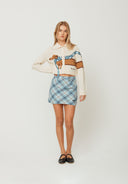 House of Sunny Bias Cut Heritage Skirt