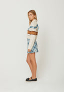 House of Sunny Bias Cut Heritage Skirt