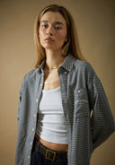 House of Sunny Gingham Shirt Navy