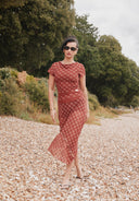 House of Sunny Retro Check Mesh Top