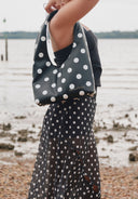 House of Sunny Polka dot mesh printed skirt