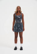 Ed Hardy Womens Edh Love Print Skirt - Blue