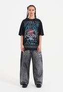 Ed Hardy Womens California Love Kills Relaxed T-shirt Top - Black