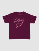 In Print We Trust Baby Girl Baby Tee - Maroon