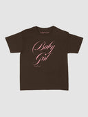 In Print We Trust Baby Girl Baby Tee - Chocolate