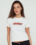 drop top baby tee - In Print We Trust