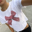 gingham baby tee - In Print We Trust