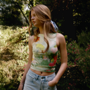 House of Sunny Cosmos mesh top