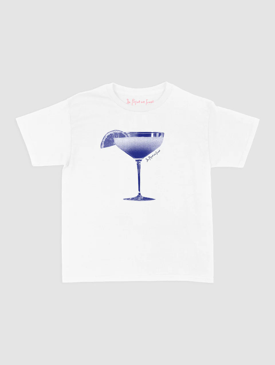 Sweet Or Sour Baby Tee - White/Blue